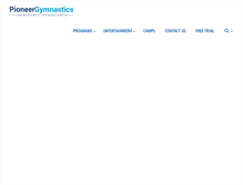 Tablet Screenshot of pioneergymnastics.com
